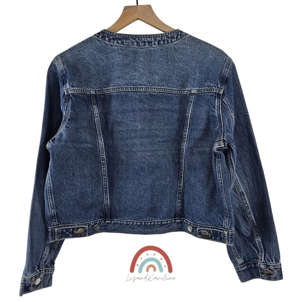 New! J. Crew Pleated Denim Lady Jacket
